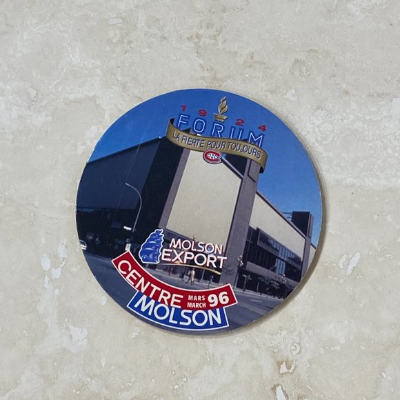Vintage Deadstock Molson Export Montreal Canadiens Molson Centre 1996 Coaster - Picture 6 of 10